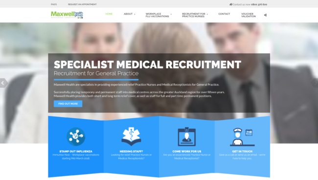 Maxwell Health business website hosted and designed by WDH