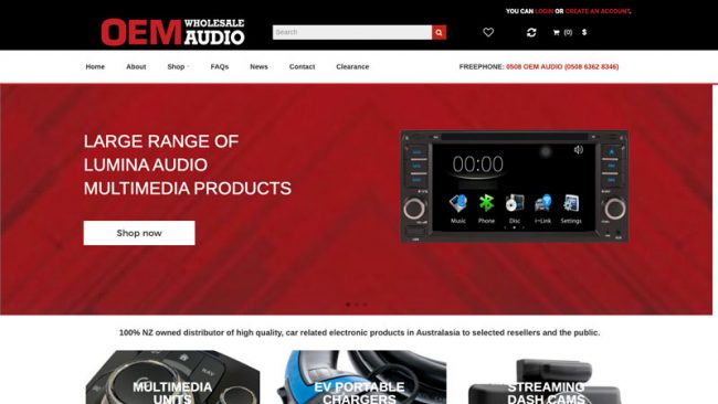 oem audio responsive ecommerce website made on open cart