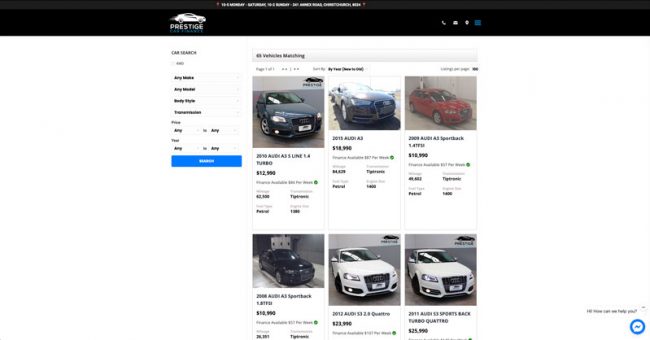 Mobile Car sales Wordpress website