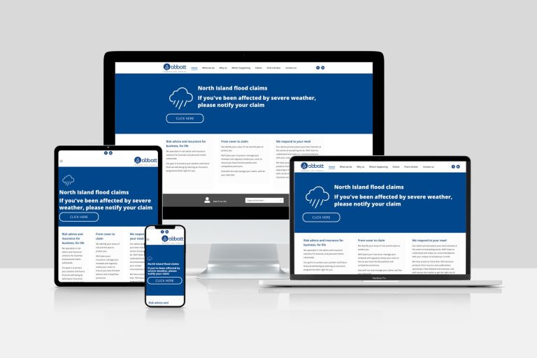 Abbott website designed by WDH