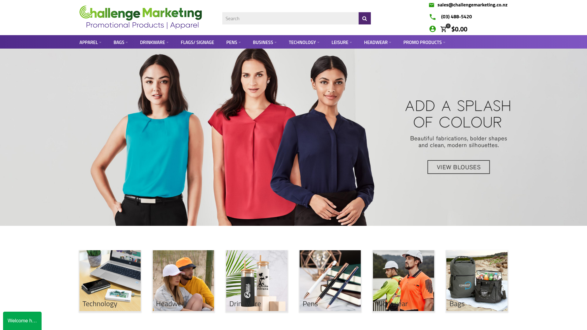 Challenge Marketing ecommerce website designed by WDH