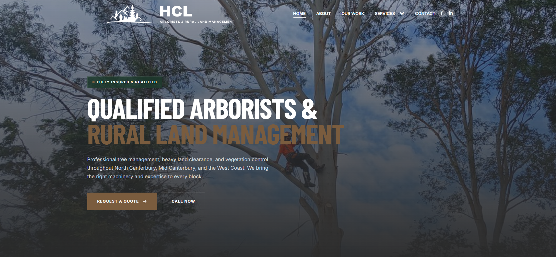 HCL website designed by WDH