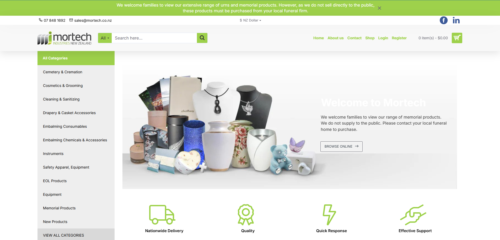 Mortech website designed by WDH