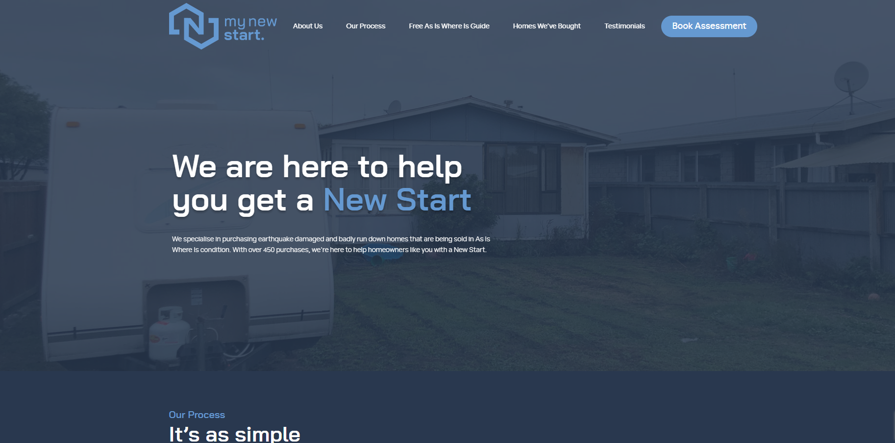 My New Start website designed by WDH