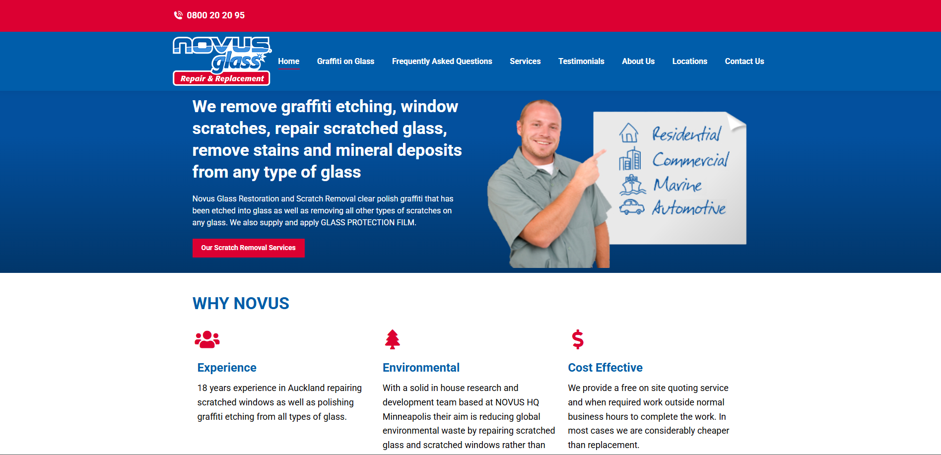 Novus website designed by WDH