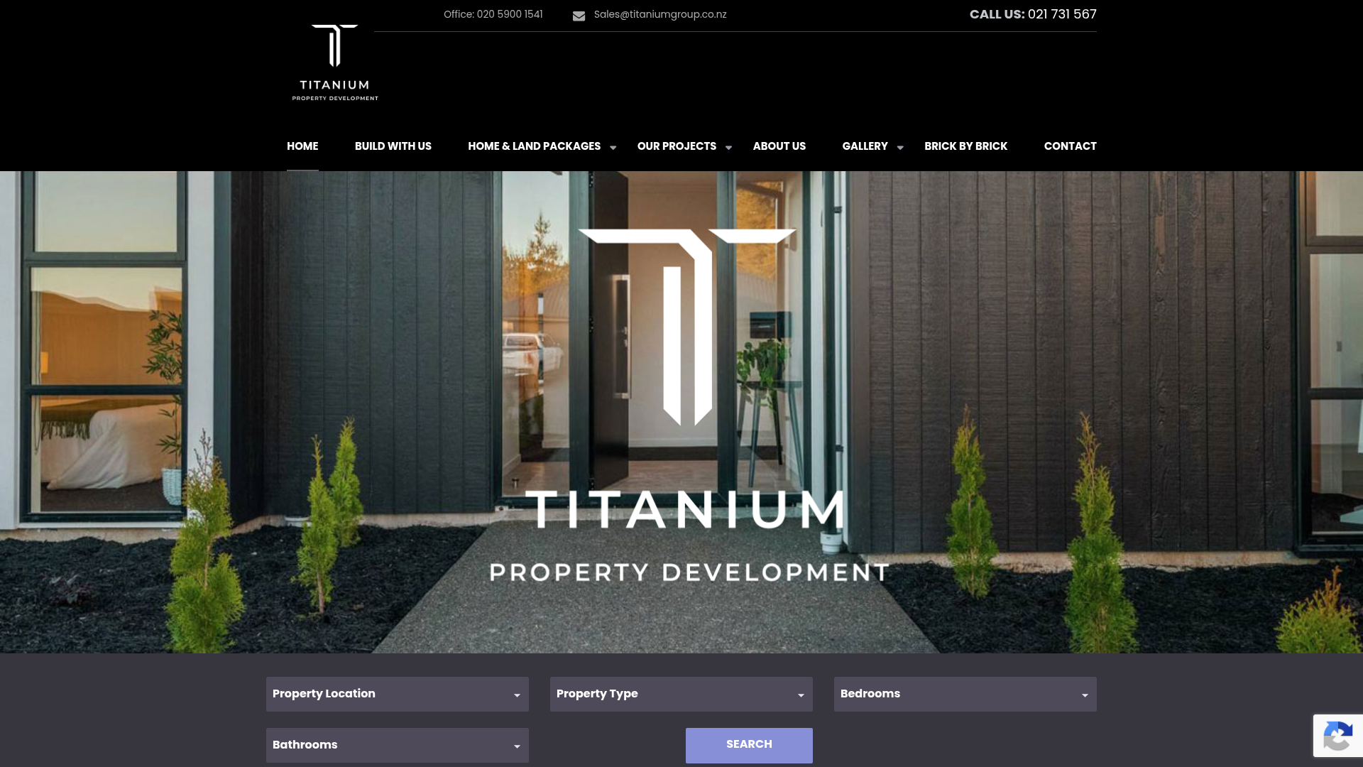 Titanium website designed by WDH
