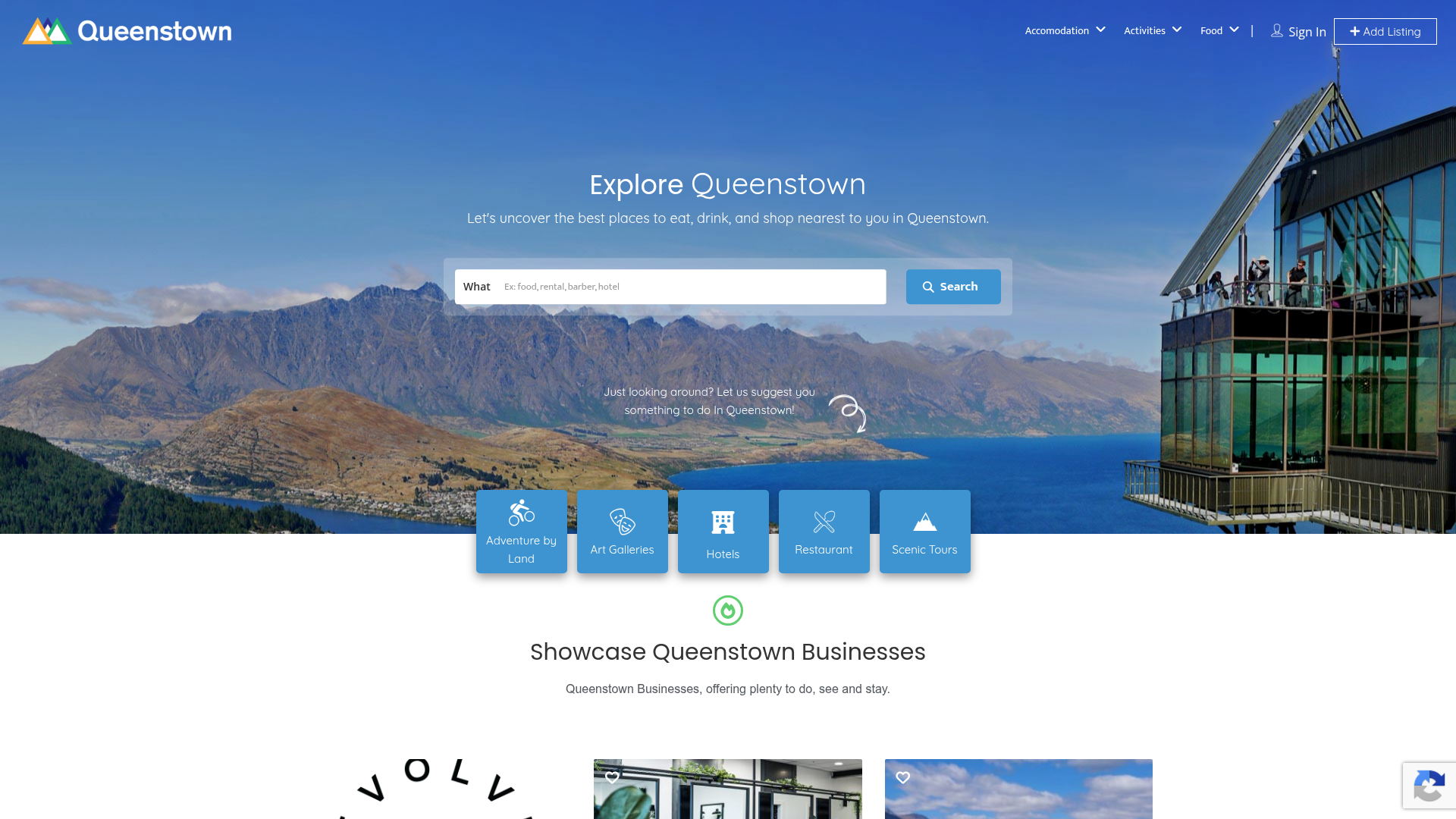 Queenstown New Zealand website designed by WDH